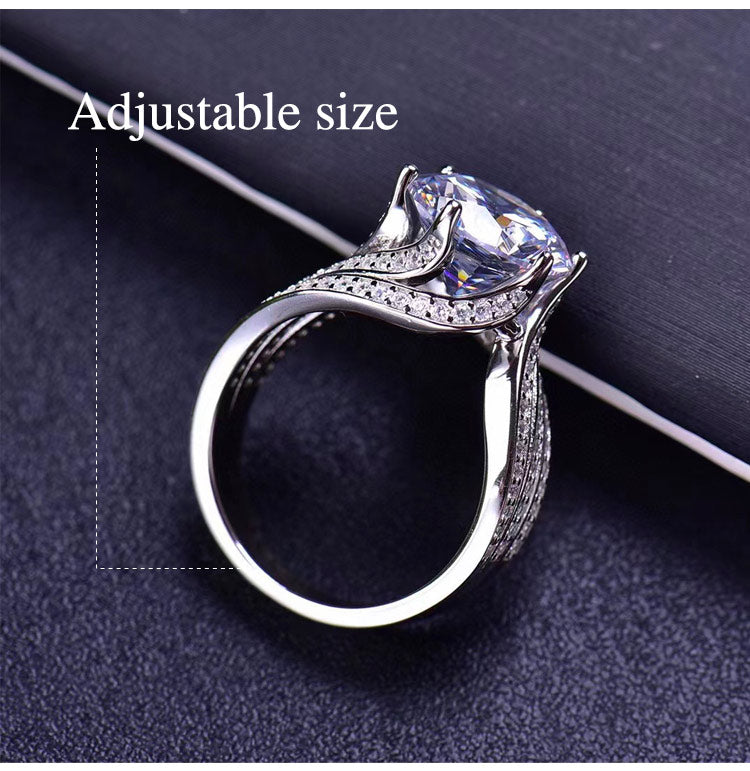 RomaBrilliance – Elegant 5 Carat Moissanite Ring
