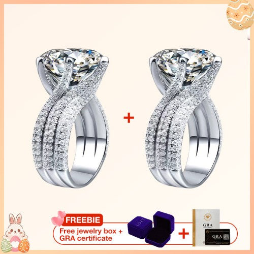 RomaBrilliance – Elegant 5 Carat Moissanite Ring