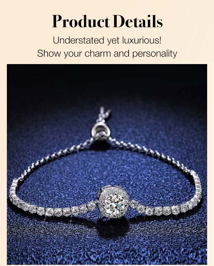 AureliaShine – Premium Sparkling Moissanite Bracelet