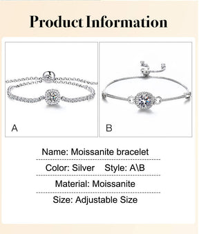 AureliaShine – Premium Sparkling Moissanite Bracelet