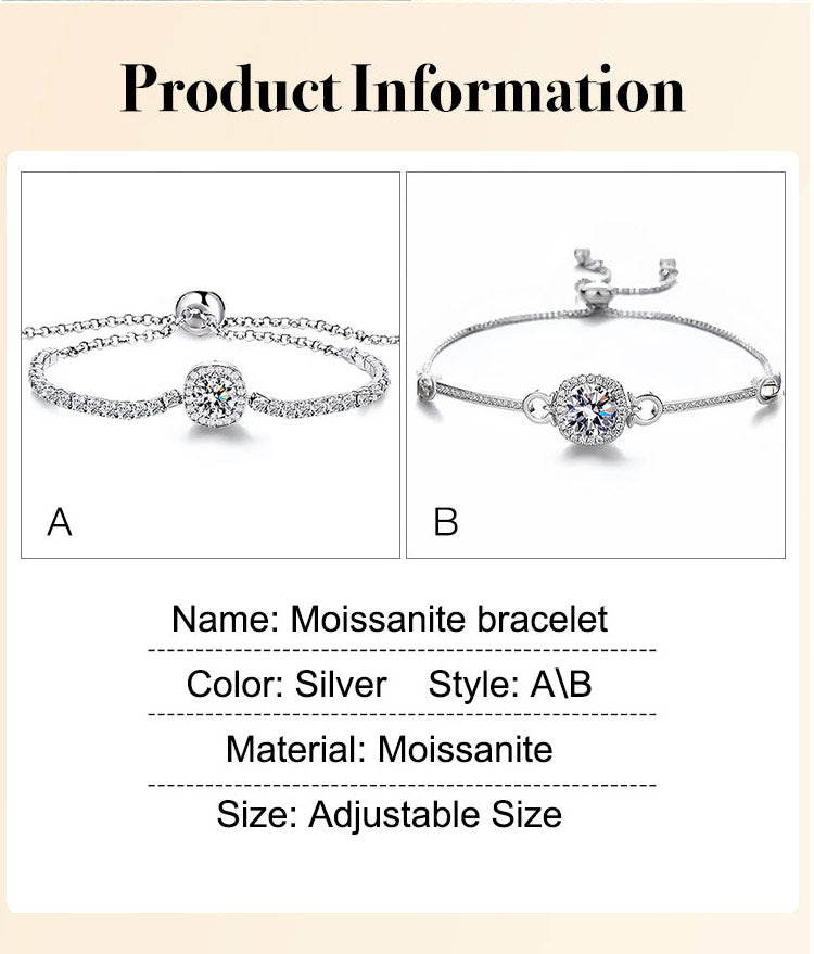 AureliaShine – Premium Sparkling Moissanite Bracelet