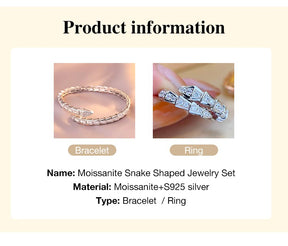 SerpentGlow – Zircon Snake Shaped Open Cuff Bracelet
