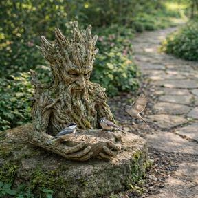 The Quiet Offering A Tree-Integrated Bird Feeding Sculpture