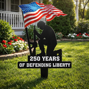 LibertyForge – 250 Years of Defending Liberty Metal Garden Stake