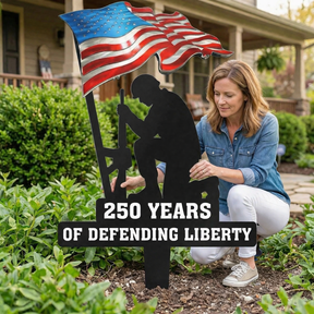LibertyForge – 250 Years of Defending Liberty Metal Garden Stake