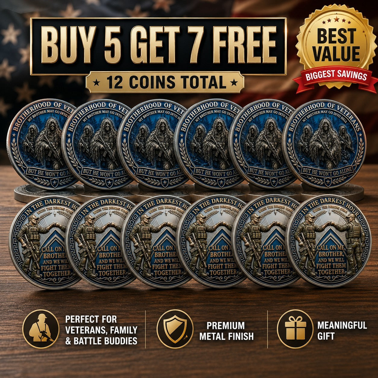 BattleBond – Veteran Loyalty Challenge Coin