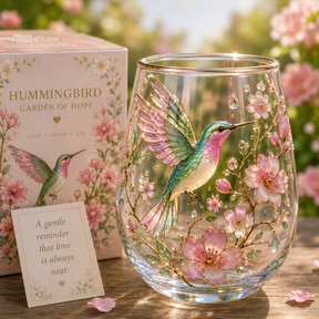 MorningMuse – Elegant Hummingbird Tea Glass