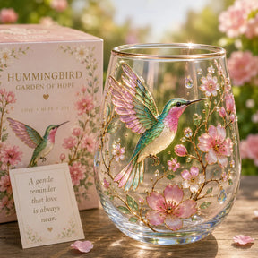 MorningMuse – Elegant Hummingbird Tea Glass
