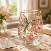 MorningMuse – Elegant Hummingbird Tea Glass