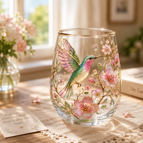 MorningMuse – Elegant Hummingbird Tea Glass