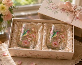 MorningMuse – Elegant Hummingbird Tea Glass