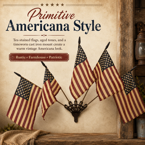 HeritageForge – Rustic Flag Cast Iron Wall Display