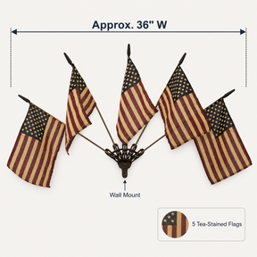 HeritageForge – Rustic Flag Cast Iron Wall Display