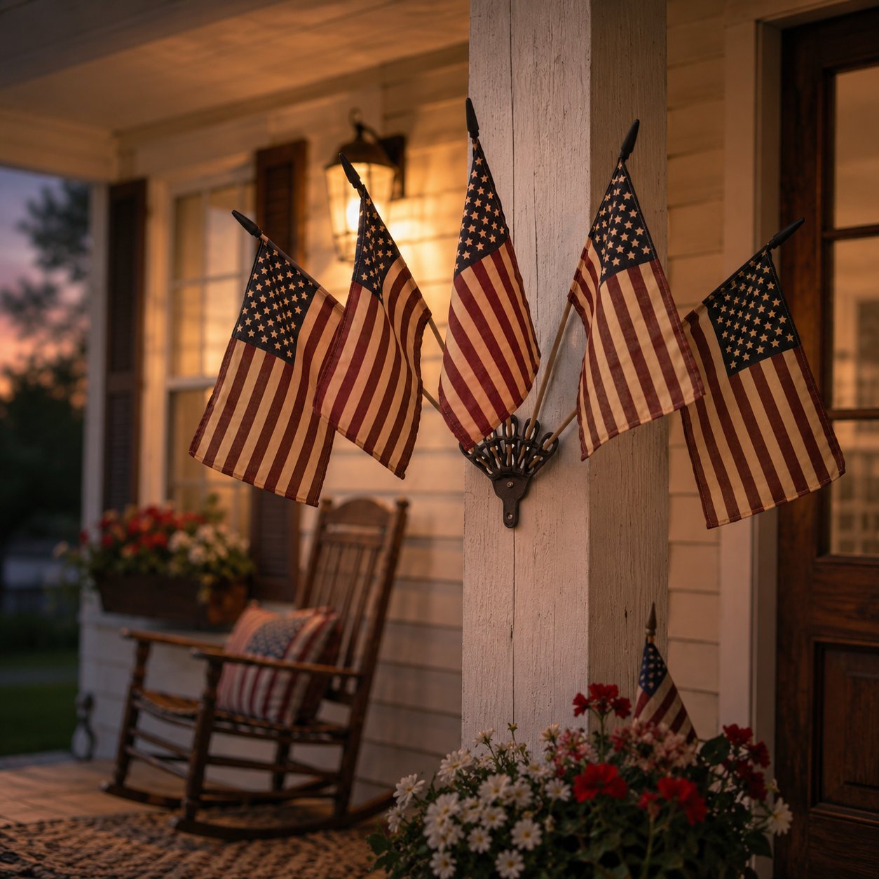 HeritageForge – Rustic Flag Cast Iron Wall Display