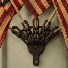 HeritageForge – Rustic Flag Cast Iron Wall Display
