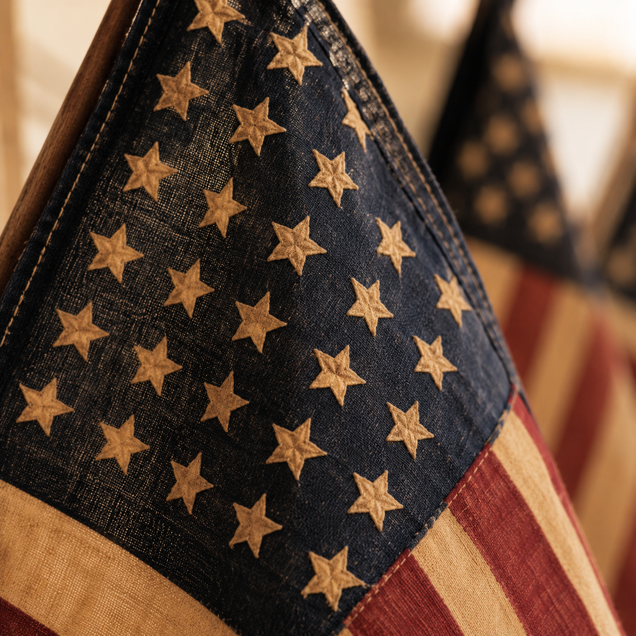 HeritageForge – Rustic Flag Cast Iron Wall Display