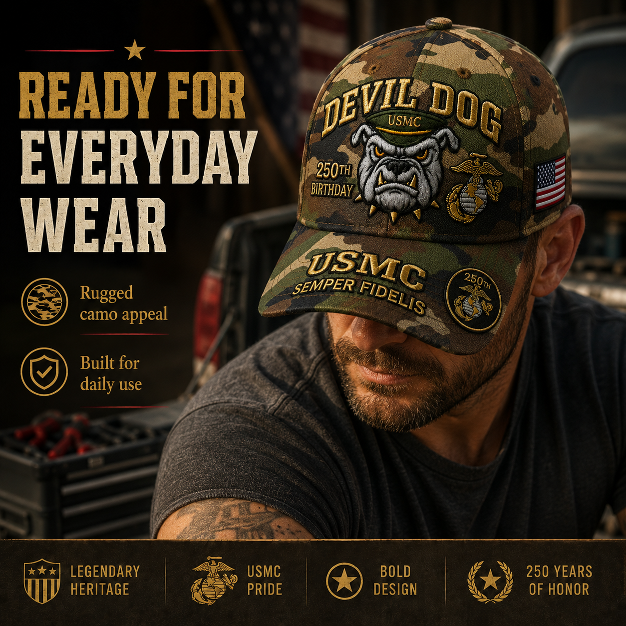 SemperValor – Devil Dog Heritage Embroidered Cap