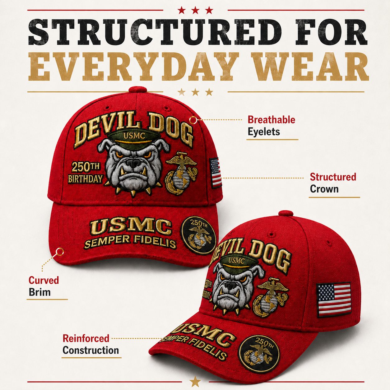 SemperValor – Devil Dog Heritage Embroidered Cap