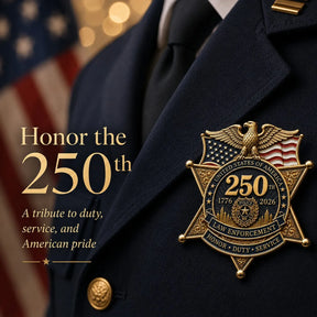 LibertyShield – America 250 Law Enforcement Brooch