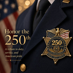 LibertyShield – America 250 Law Enforcement Brooch