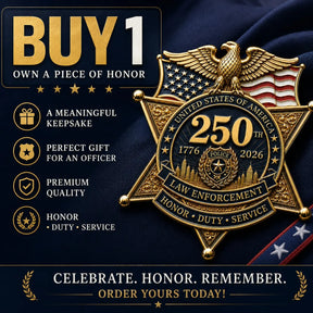 LibertyShield – America 250 Law Enforcement Brooch