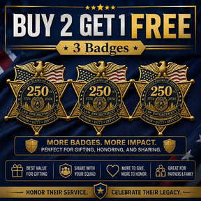 LibertyShield – America 250 Law Enforcement Brooch