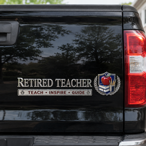 ClassroomLegacy – Retired Teacher Metal Car Emblem