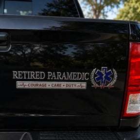 LifeShield – Retired Paramedic Metal Car Emblem