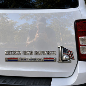 SteelLegacy – Retired Union Ironworker Car Emblem