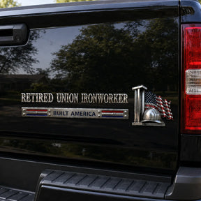 SteelLegacy – Retired Union Ironworker Car Emblem