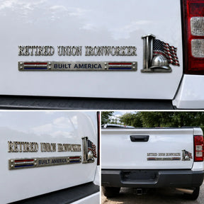 SteelLegacy – Retired Union Ironworker Car Emblem