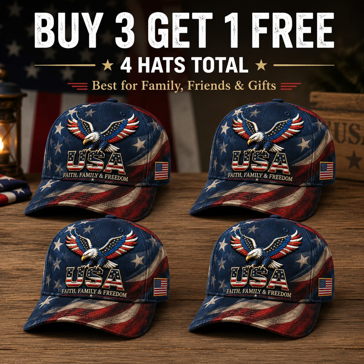 LibertyWear – Faith Family Freedom Hat