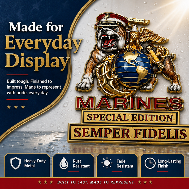 MarineValor – Patriotic Metal Emblem