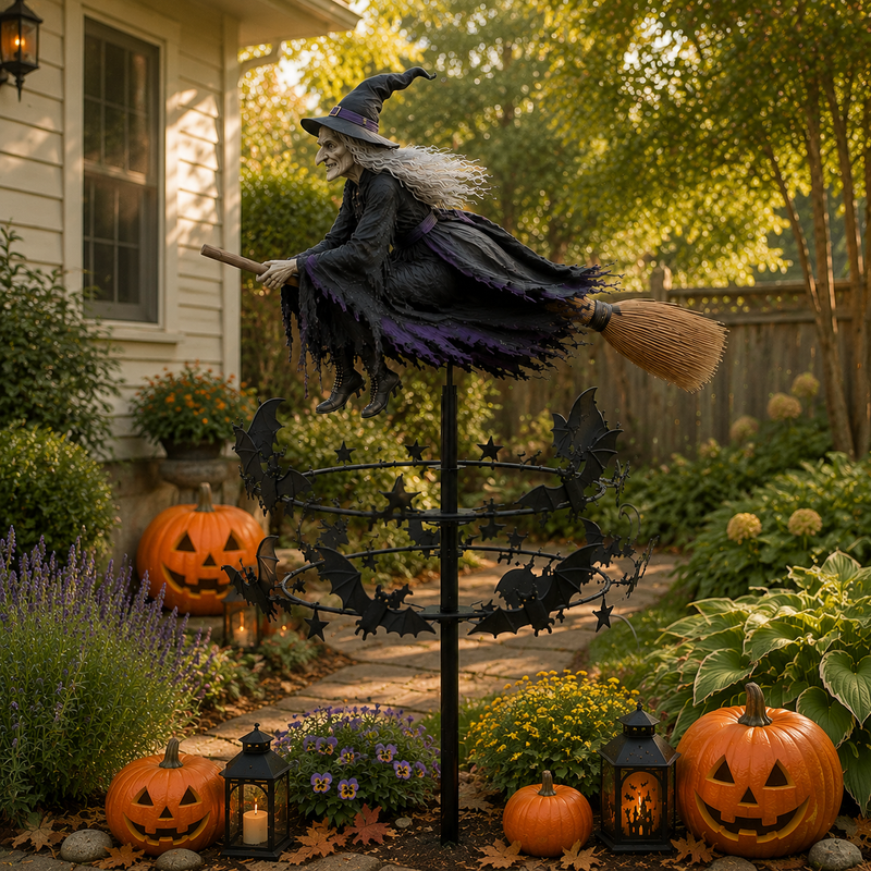WitchWhirl – Enchanted Halloween Garden Wind Spinner