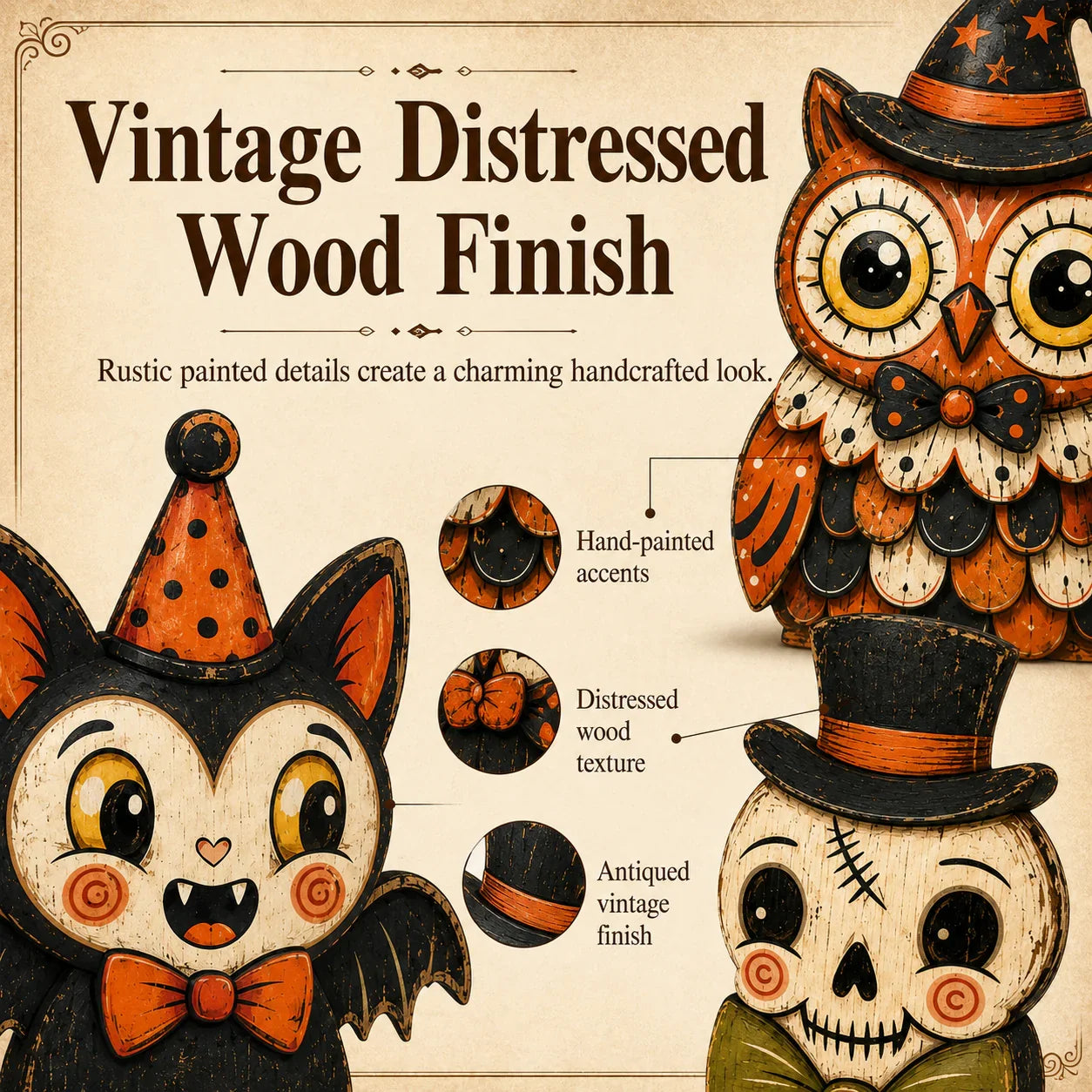 HarvestHeirloom – Vintage Holiday Wooden Figurine Collection
