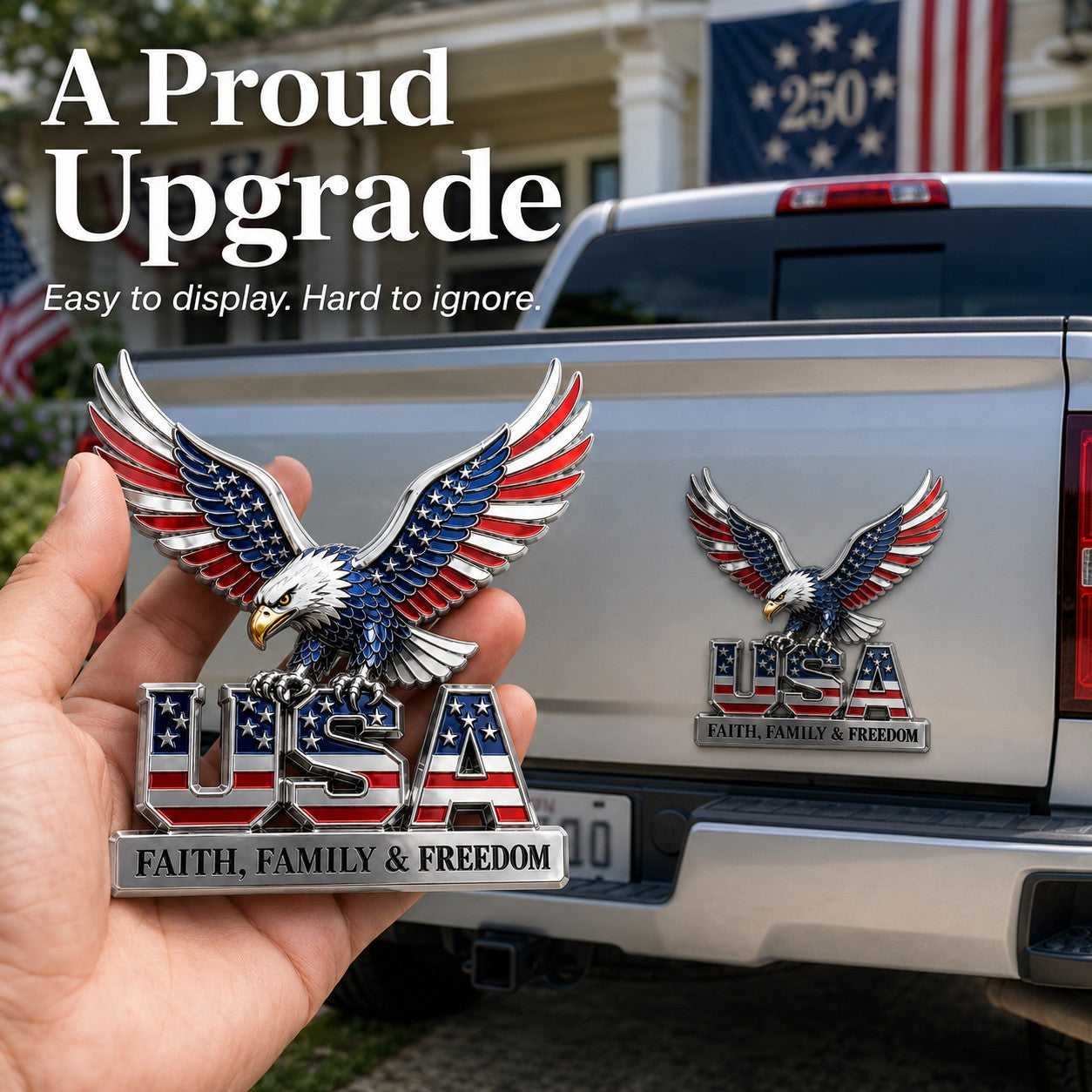 HonorWing – Patriotic USA Metal Emblem