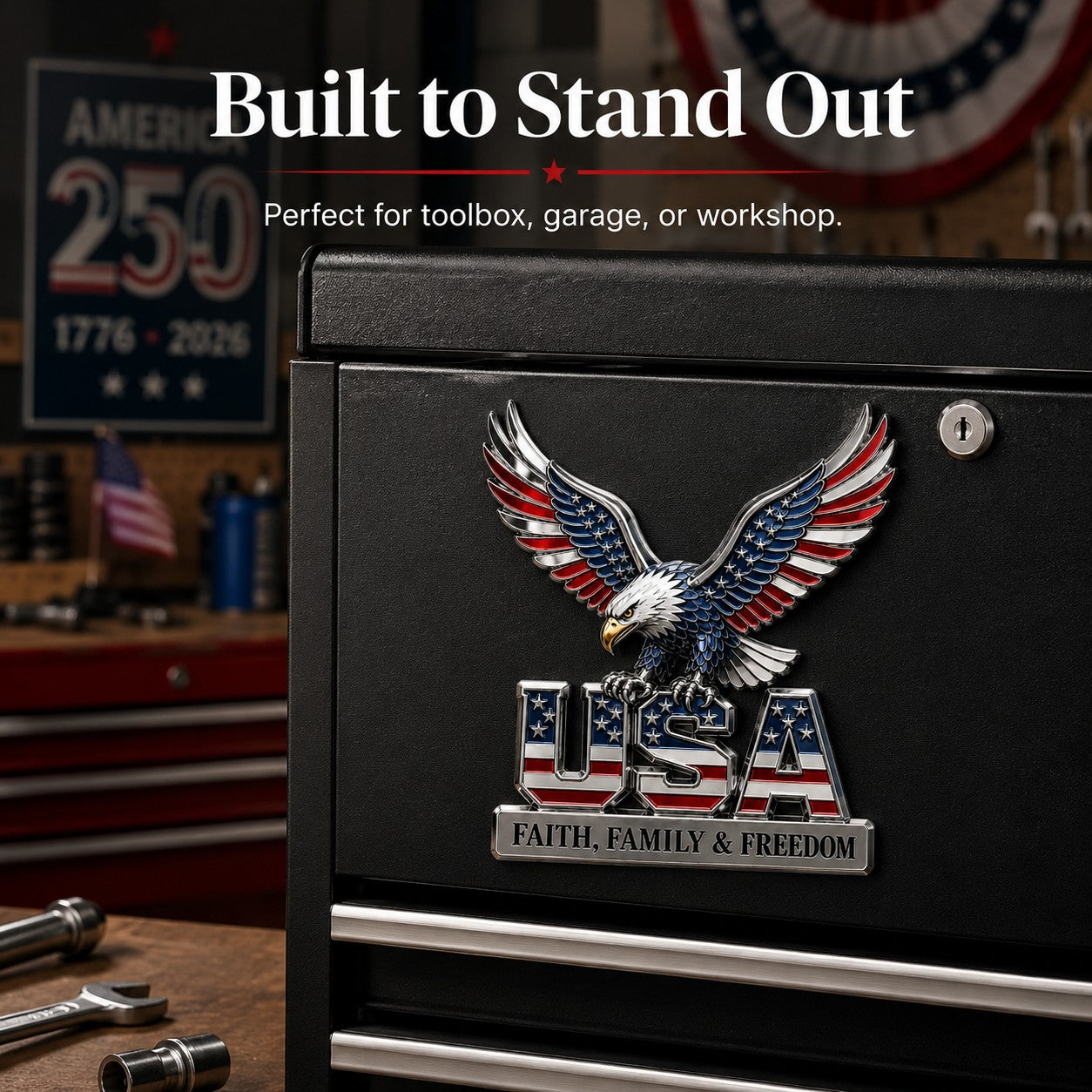 HonorWing – Patriotic USA Metal Emblem