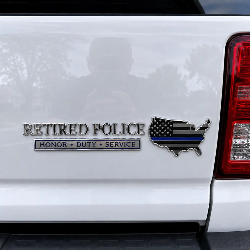 BlueShield – Retired Police Metal Car Emblem