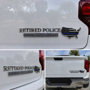 BlueShield – Retired Police Metal Car Emblem