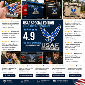 BlueValor – Air Force Metal Car Emblem