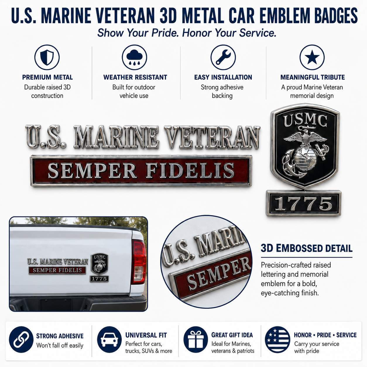 PatriotCore – Semper Fidelis Vehicle Badge