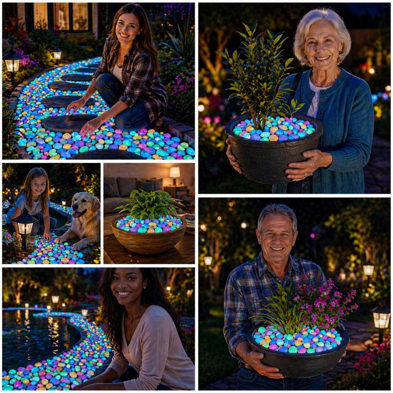 AuraPebble – Glow Garden Stones