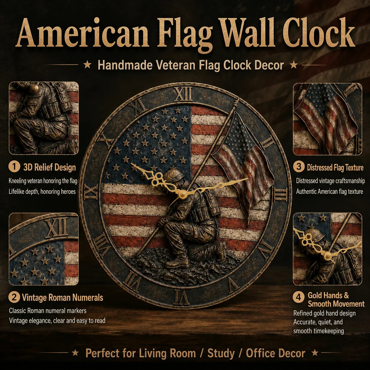 PatriotSpirit – Memorial Wall Clock