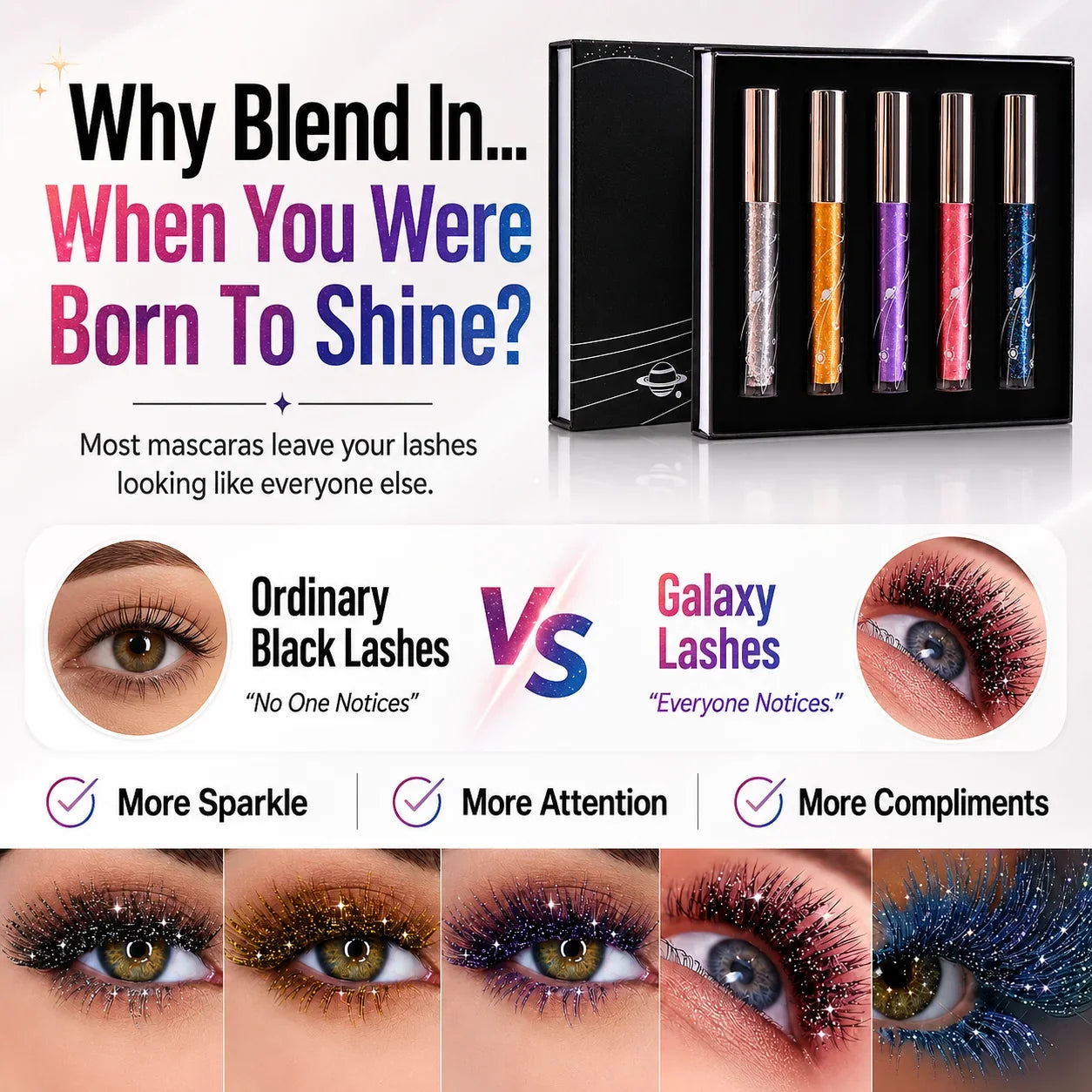 SparkleLash – Shimmer Glitter Mascara Collection