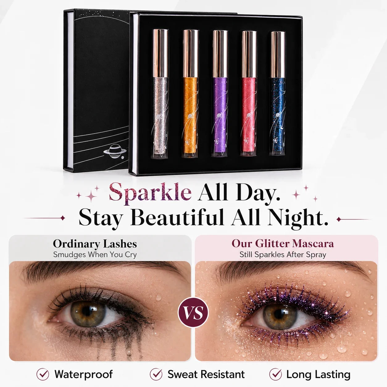 SparkleLash – Shimmer Glitter Mascara Collection