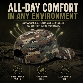 LibertyPeak - Vintage USA Flag Camo Cap