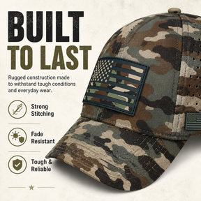 LibertyPeak - Vintage USA Flag Camo Cap