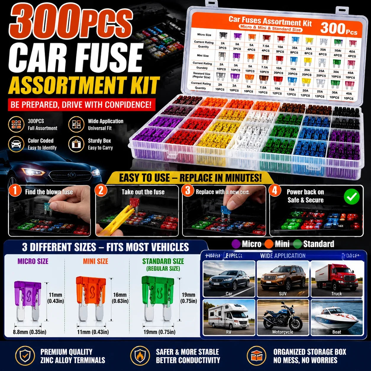 CircuitGuard – Complete Vehicle Fuse Assortment Kit