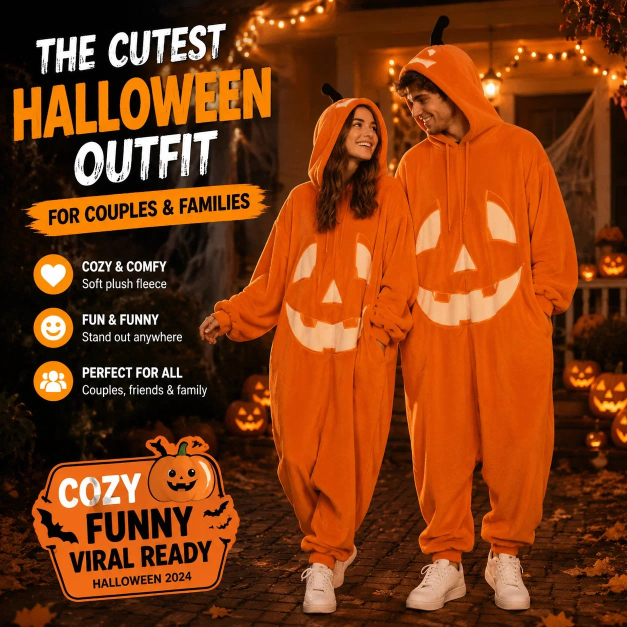 CozyPumpkin – Halloween Plush Onesie