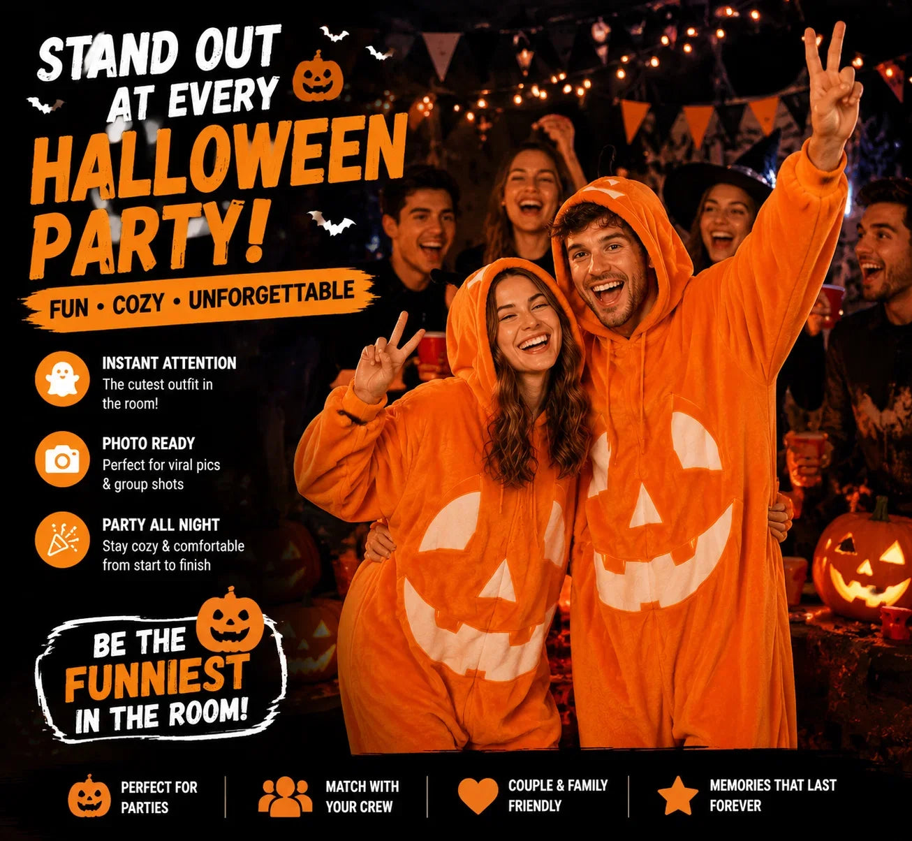 CozyPumpkin – Halloween Plush Onesie